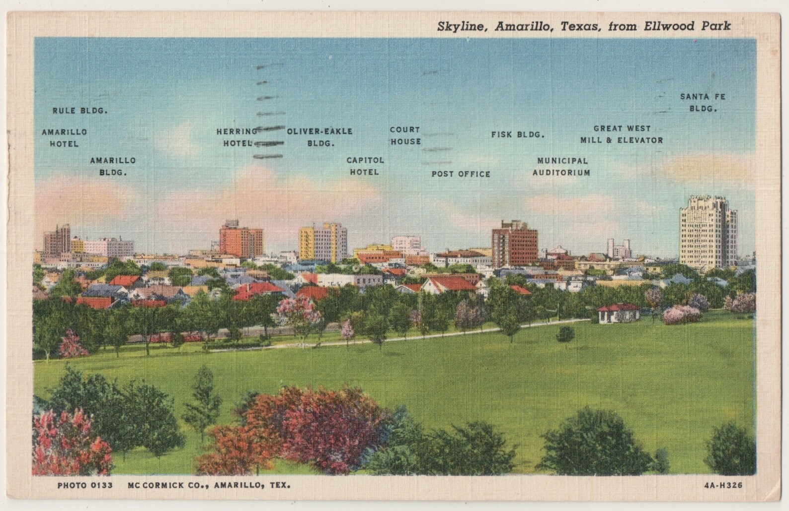 Amarillo skyline from Ellwood Park