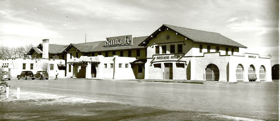 The Amarillo Santa Fe Depot, circa 1940