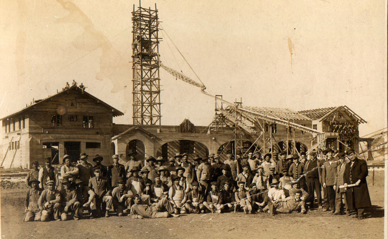 Depot under construction, 1910